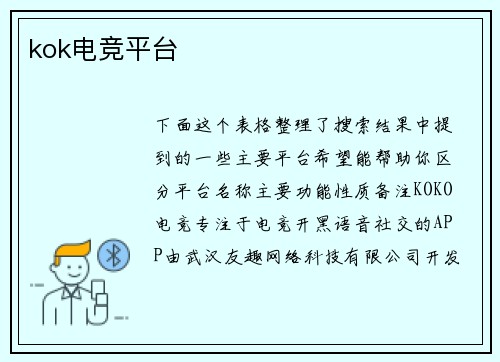 kok电竞平台